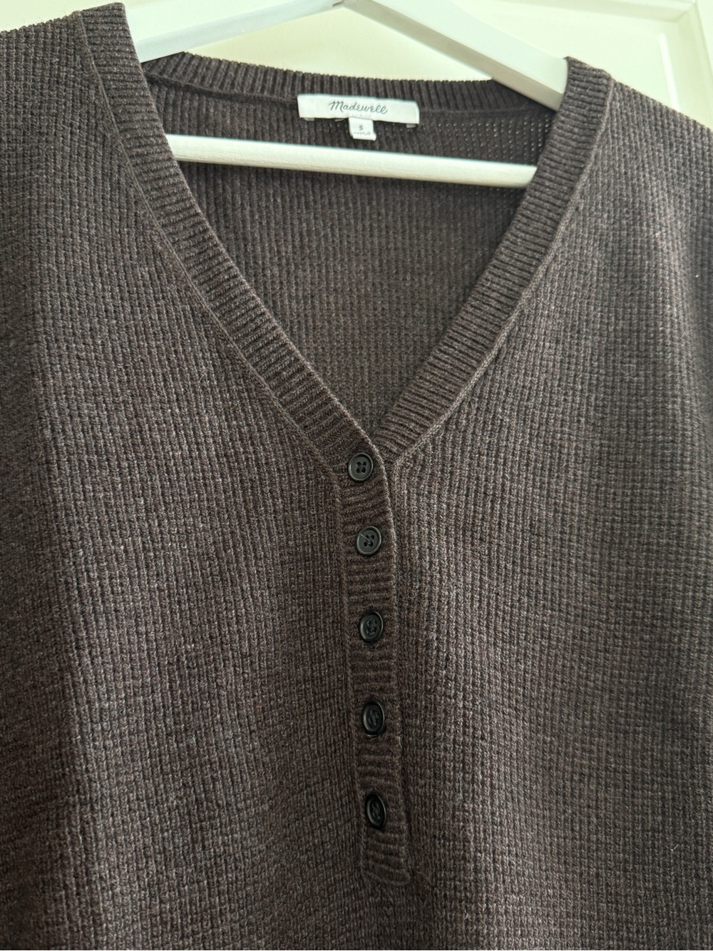 Madewell Asherton Henley sweater size S